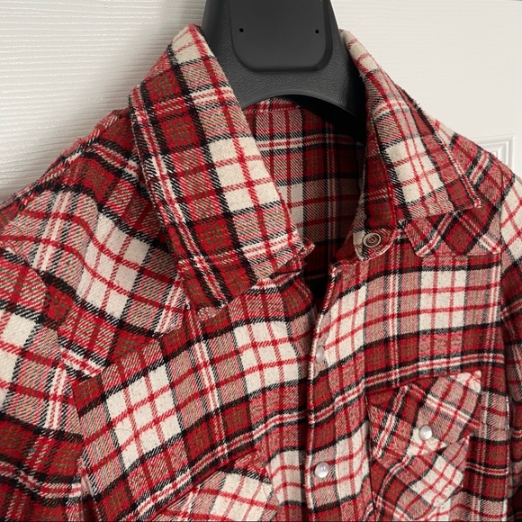 UB | Comfy Long Cotton Flannel Snap Button Up - Picture 3 of 12